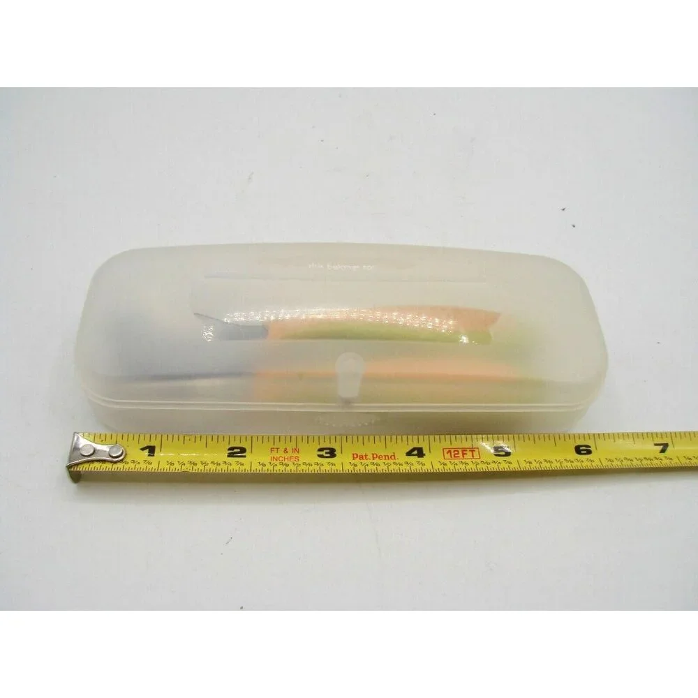 NUK 2 Piece Fork Spoon Set Lunchbox Travel Case Stainless Steel Kids Toddler Vtg